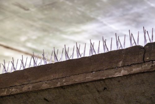 Espículas anti-pombos na estação Santuário Nossa Senhora de Fátima-Sumaré Linha 2-Verde do Metrô
