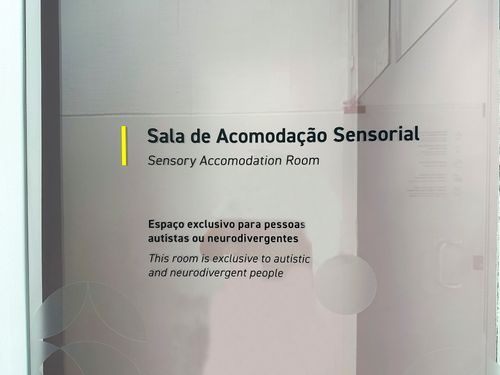 Sala de Acomodação Sensorial - criada para minimizar possíveis desconfortos causados pelos diferentes estí
