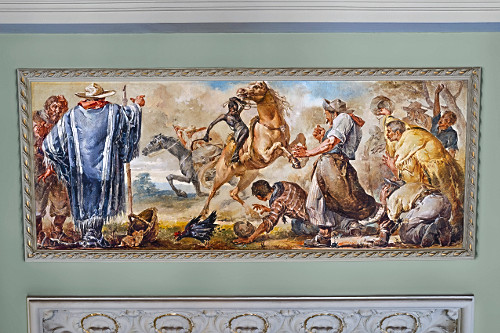 Painel de Aldo Locatelli exposto no salão Negrinho do Pastoreio -   Palácio Piratini  - lenda gaúcha sobre 