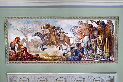 Painel de Aldo Locatelli exposto no salão Negrinho do Pastoreio -   Palácio Piratini  - lenda gaúcha