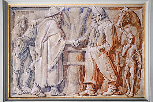 Painel de Aldo Locatelli exposto no salão Negrinho do Pastoreio do Palácio Piratini  - colonizadores