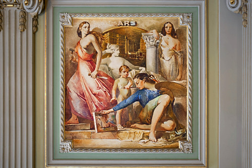 Painel de Aldo Locatelli exposto no salão denominado Negrinho do Pastoreio do Palácio Piratini  - artes plá