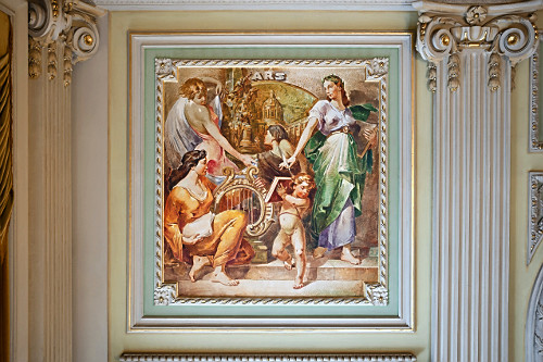 Painel de Aldo Locatelli exposto no salão denominado Negrinho do Pastoreio do Palácio Piratini  - música