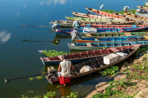 Barcos de pescadores no Rio Poti 