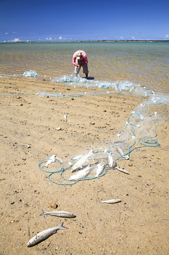 Pescador na Praia de Muro Alto - Porto de Galinhas - 