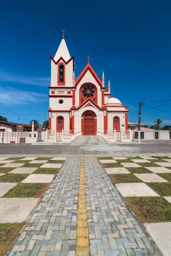 Fachada da Igreja Matriz São Boaventura - centro histórico