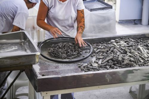 Fabricação de balas de banana