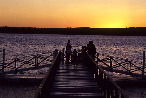 Pôr do sol na Praia Fluvial do Jacaré - no Rio Sanhauá afluente do Rio Paraíba