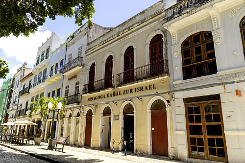 Centro Cultural Judaico de Pernambuco - instalado na antiga Sinagoga Kahal Zur Israel - bairro do Recife - Cir