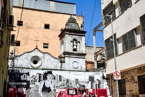 Capela de Nossa Senhora dos Aflitos também conhecida por Capela dos Aflitos - bairro Liberdade em fase de res