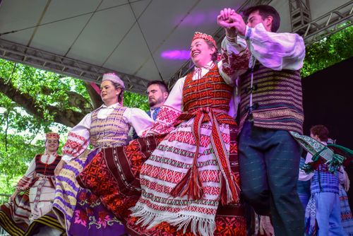 Apresentação de música de grupo folclórico lituano Rambynas durante a 29ª Festa do Imigrante no Museu-Mem