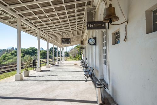 Estação ferroviária - ponto de partida do Trem do Pampa de passeio turístico que liga a estação central 