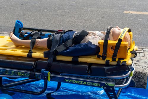 Manequim de treinamento e orientações de primeiros socorros oferecido pelo Corpo de Bombeiros