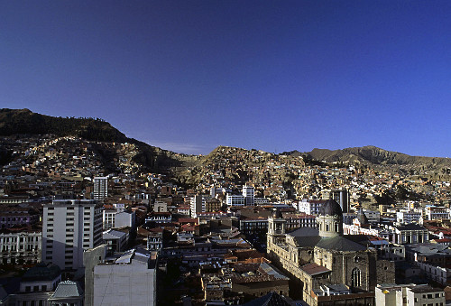 Vista do centro de La Paz