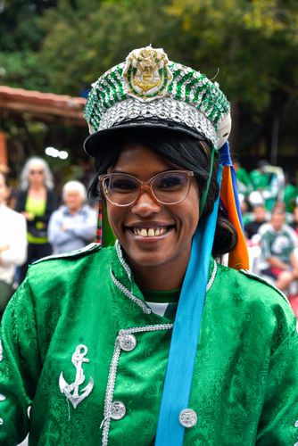 Grupo Congada Santa Efigênia de Mogi das Cruzes durante apresentação no Festival de Cultura Tradicional Pau